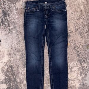 Women's Blue Jeans bling booty true religion